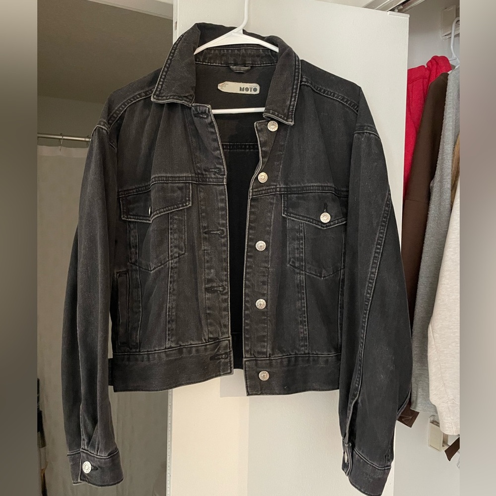 Topshop Black Denim Jacket